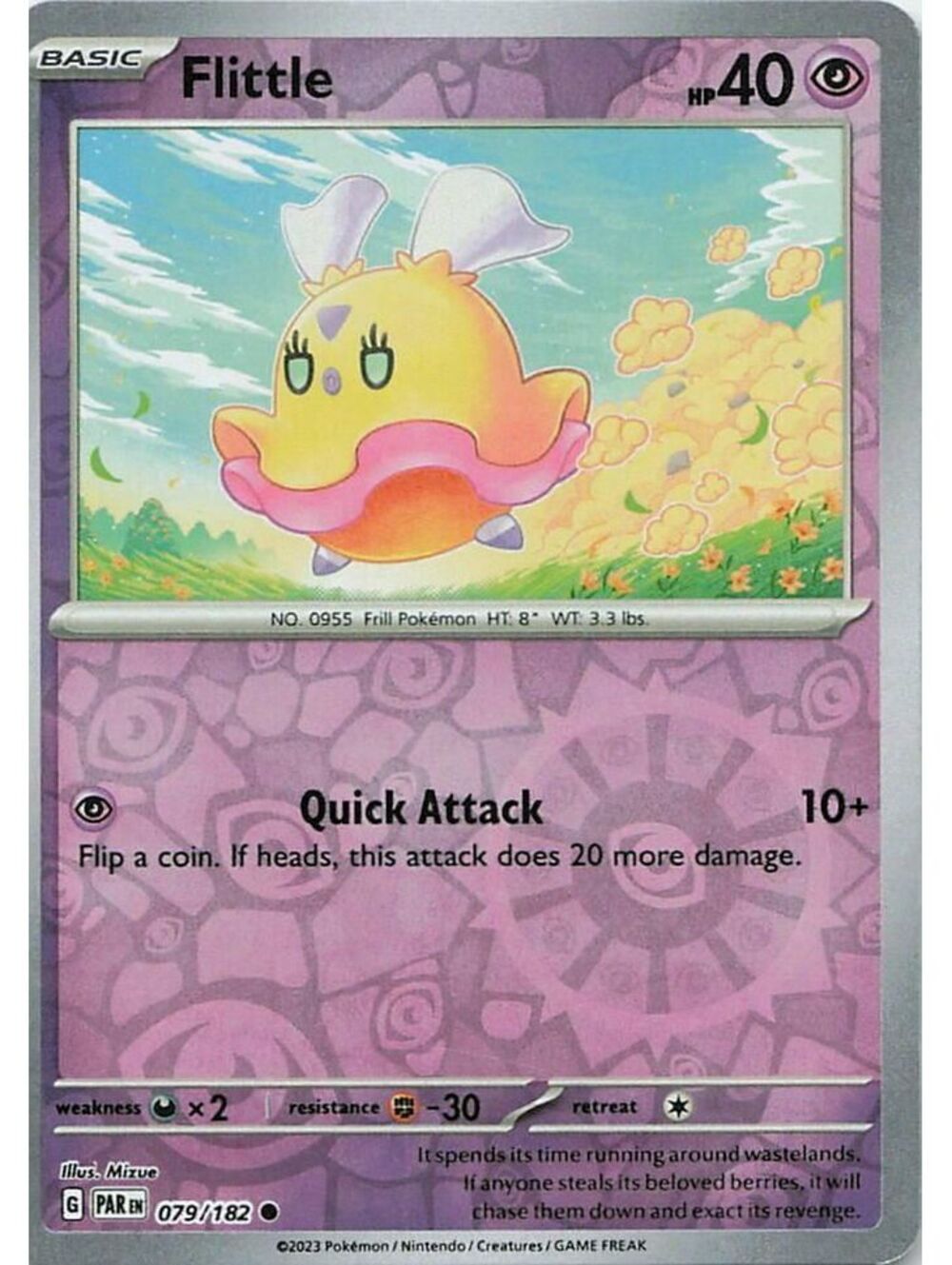 Common Pokemon TCG 2023 Flittle NM PAR